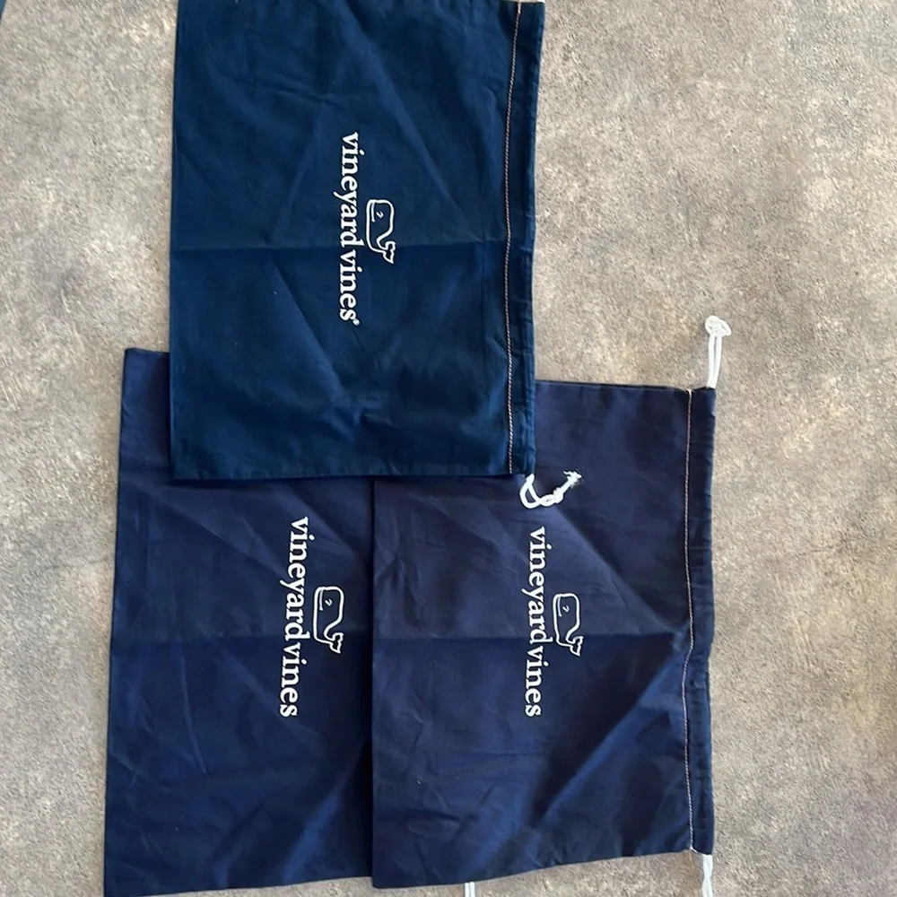 Set of 3 Vineyard Vines Drawstring Gift, Dust, Storage Bags - Picture 4 of 5